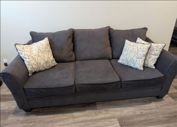 Gray Sofa with Cushions