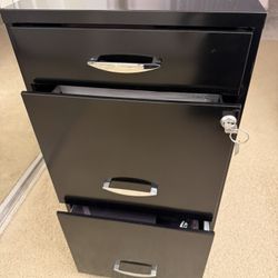 Black Metal Filing Cabinet