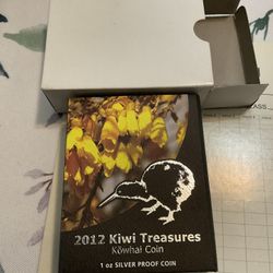 2012 New Zealand Kiwi Treasures 1oz SILVER coin