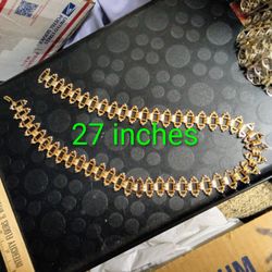 Adjustable Gold Color Belt 27 Inches