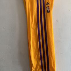 Los Angeles Lakers Warm Up Button Pants (size L)