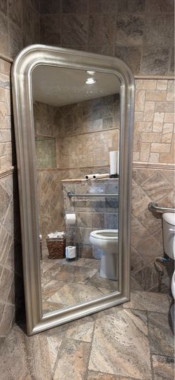 Large Floor Mirror Silver Frame