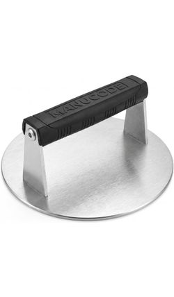 Stainless Steel Burger Smasher - 3.25 LB Heavy Duty - 8 Inch