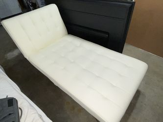 Emily Faux Leather Chaise Lounger, Lounge Chair