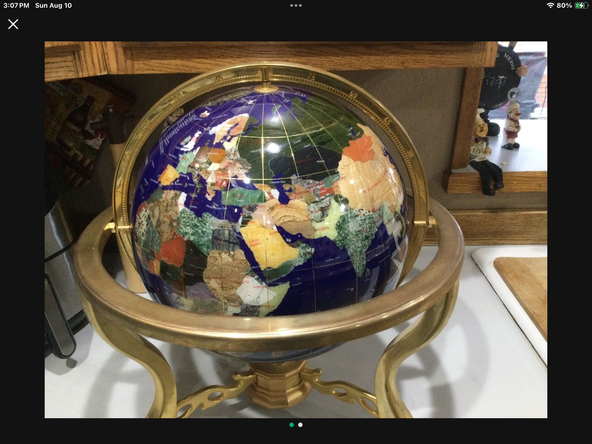 World globe in laid