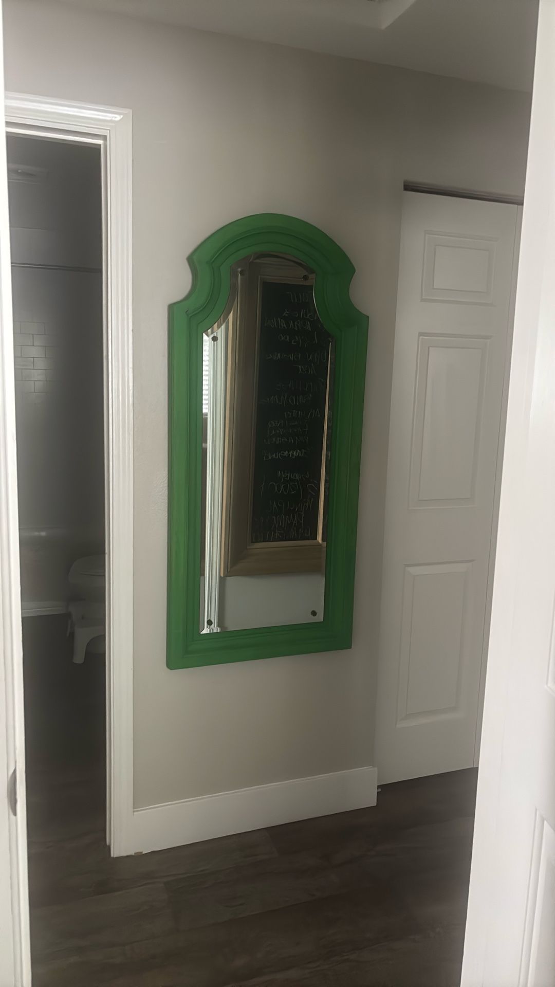 Large Painted Antique Mirror