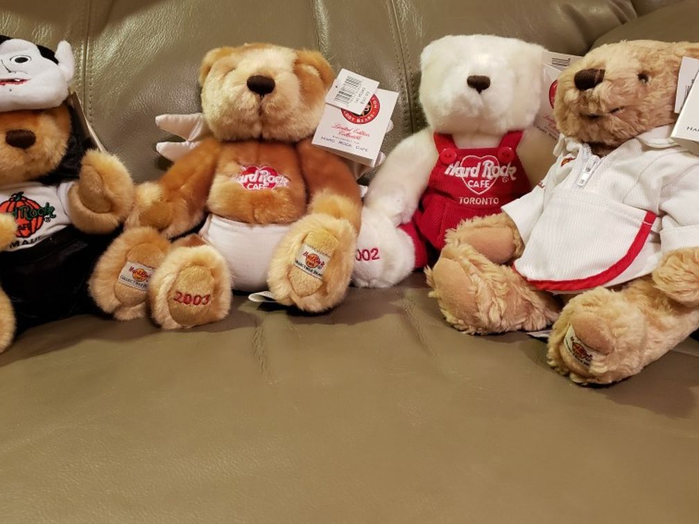 Hard Rock Cafe Collectible Teddy Bears (4)