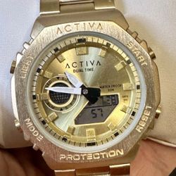 Activa Signal X Invicta Digital 14K Gold Finish Watch 46MM Special Gold Edition!