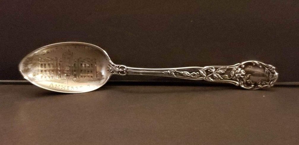 Antique CENTRAL SCHOOL AMHERST OHIO Collectible Silver Spoon