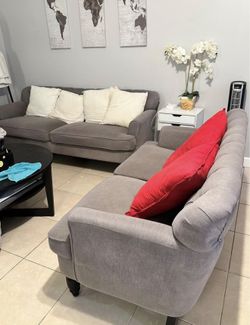 Gray Sofa and Love Seat