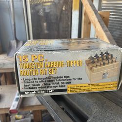 Tungsten Carbide-Tipped Router Bit Set (15 Pc)