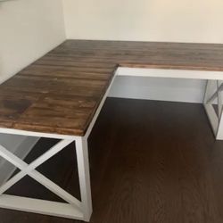 💼 Custom L-Shaped Wood Desk – Bold, Beautiful, Built to Last OBO