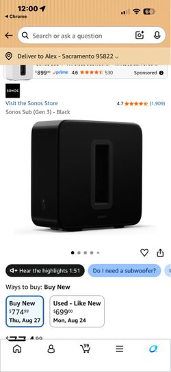 Somos gen 3 subwoofer