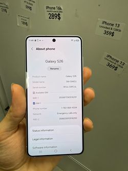 Galaxy S26 T-Mobile 128GB White with Store Warranty and Free Charger