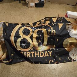 80th Birthday Banner