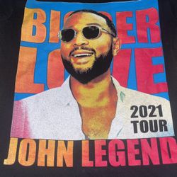 Retro Bigger Love 2021 Tour John Legends T-shirt Size Small