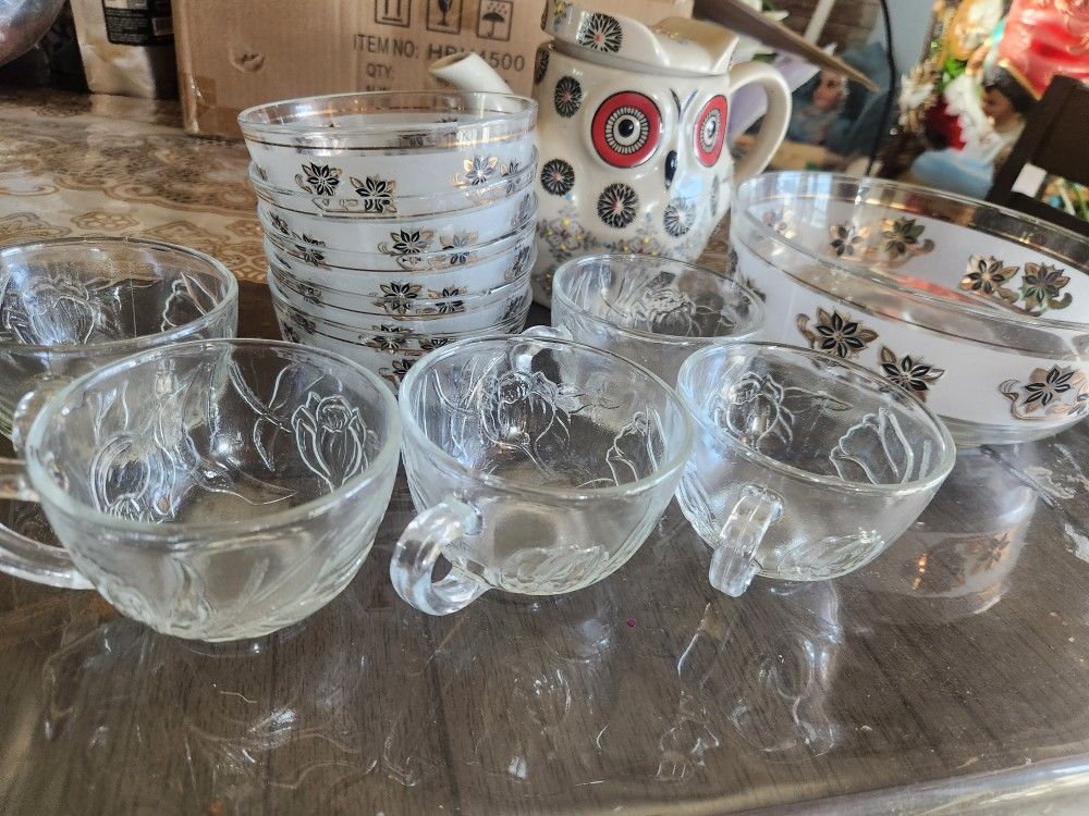 Te Set Glass Cup & Jar