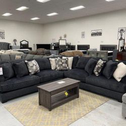 Charcoal 3 Piece Sectional,Couch/ Home Decor/ Fast Delivery 
