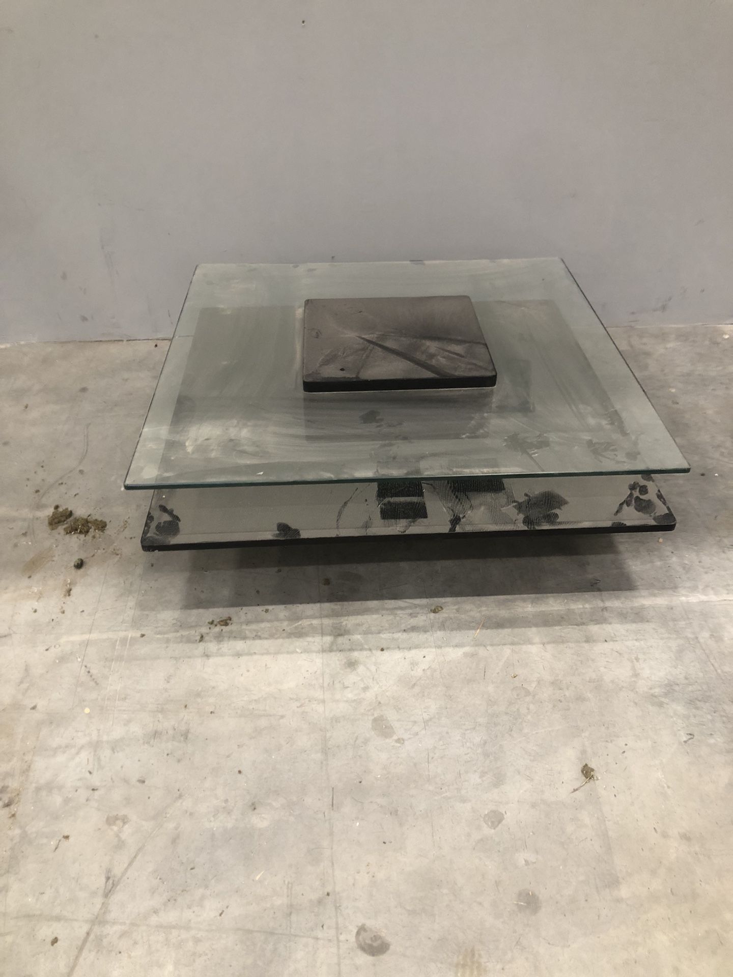 Glass Topped Coffee Table 