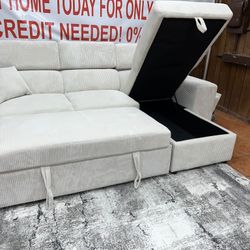 Cream Sectional Sofa With Reversible Chaise 