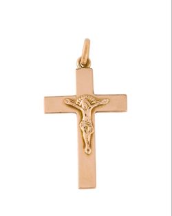 Vintage 18k French Crucifix 