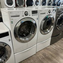 LG washer and dryer set electric with warranty