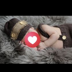 Beautiful Newborn Photography Prop Baby Costume Crochet  