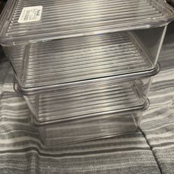 3 Clear Organizer Containers 