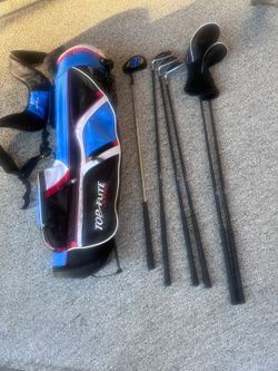 Top Flite Junior Golf Set - Left Handed - Blue/Red Stand Bag