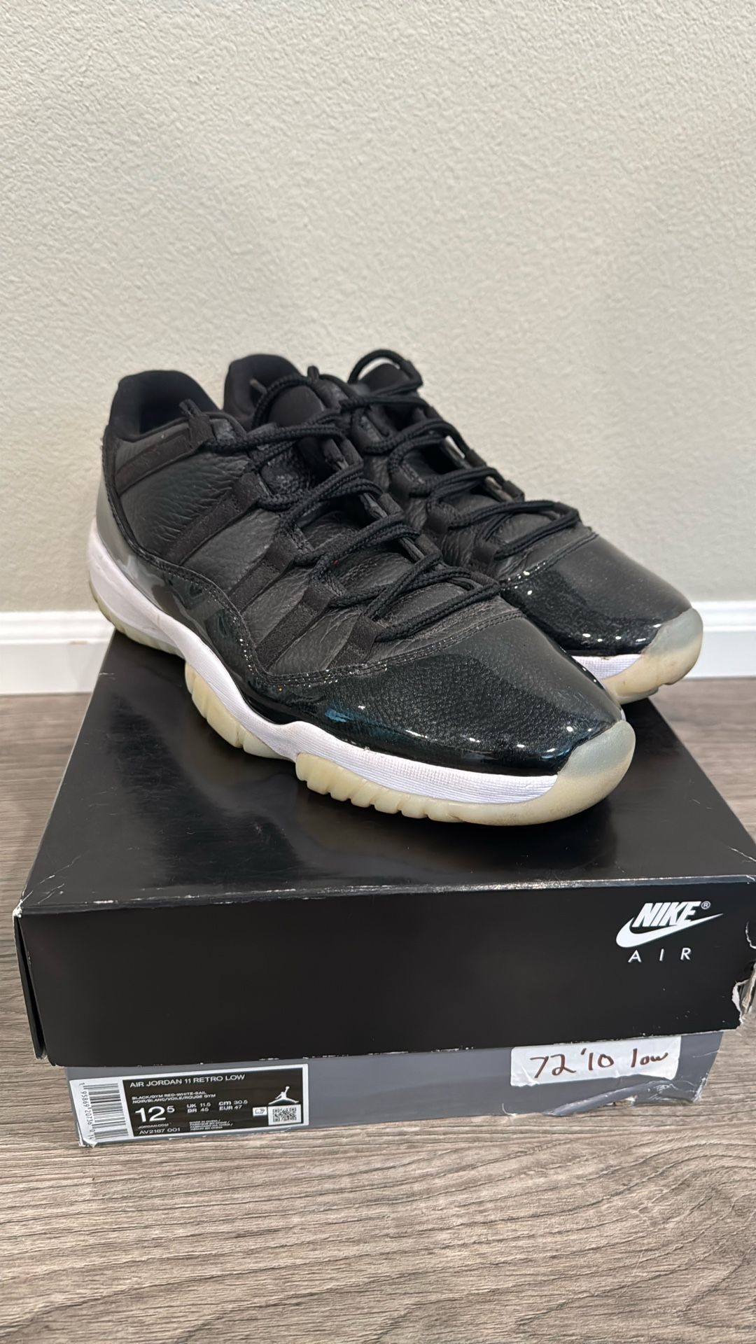 Jordan XI 11 72-10 Lows Men’s Size 12.5