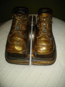 VINTAGE bronze shoes bookends