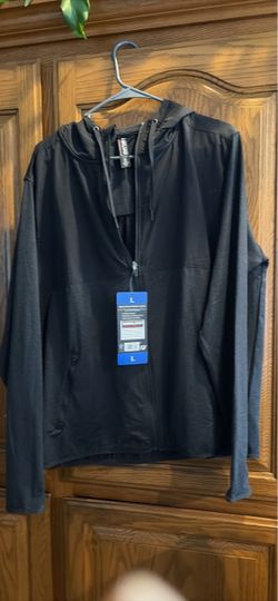 Black Zip-Up Hoodie Size Large