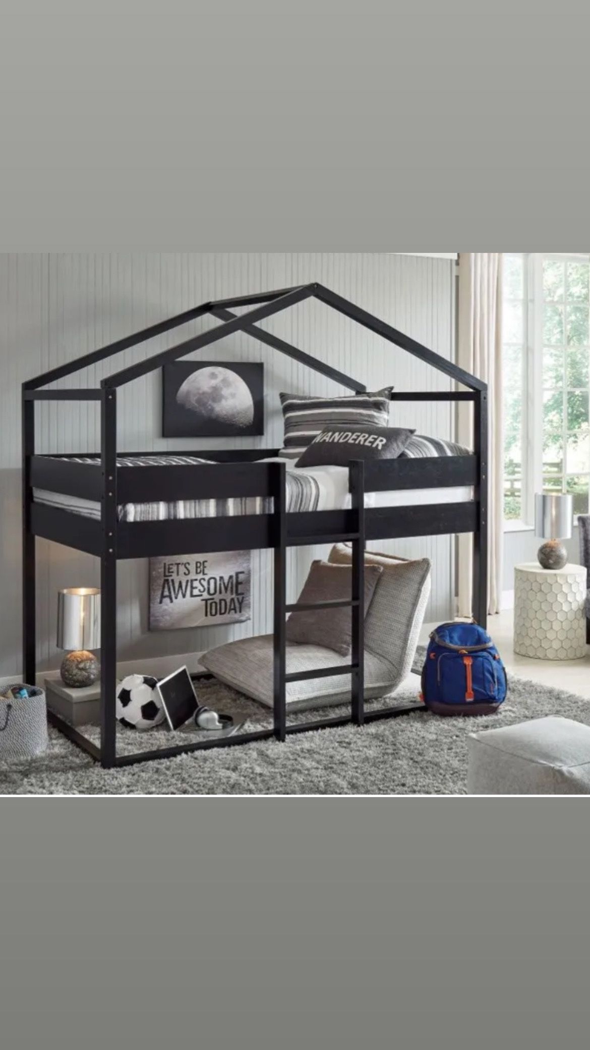 Kids Twin Top Bunk Bed