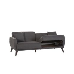 Lelana Twin 78.75 Polyester Tufted Sofa