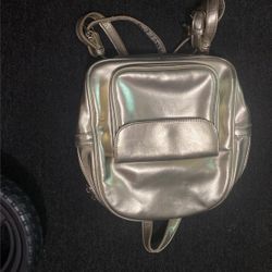 Forever 21, Silver/Chrome Backpack/Purse 