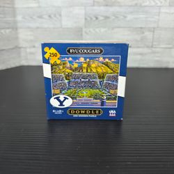Dowdle Folk Art Jigsaw Puzzle BYU Cougars Football 250 Pieces 6 3/4 X 8 1/2
Complete
Made in USA