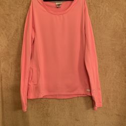 Avis Long Sleeve Active Wear Light Pink Shirt Size Small