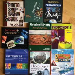 Large Lot older Photoshop Books