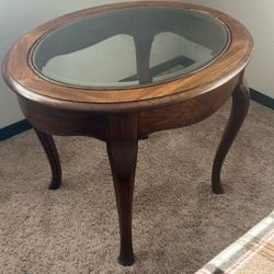 Glass Wood Table