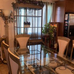 Dining Room Glass Table With Wine Rack 
