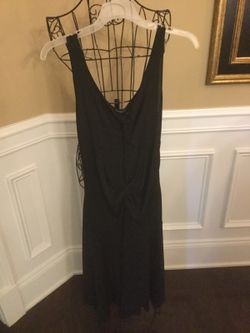 Benetton Womens Black Twist Design Sleeveless Cocktail Dress - size Medium