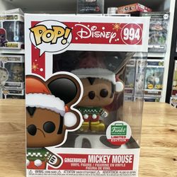 VAULTED LE EXC Gingerbread Mickey Mouse Funko Pop #994 Christmas Cookie Disney