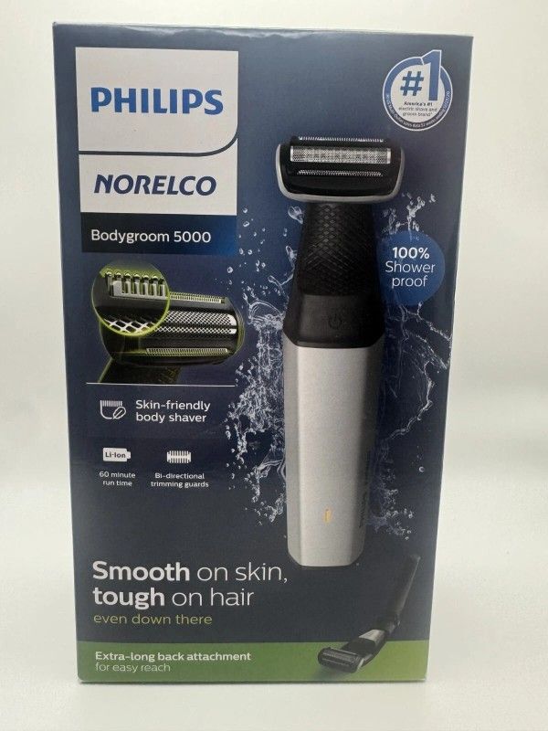 🔥Philips Norelco Bodygroom Series 5000 Showerproof Trimmer Back BG502540🔥