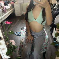 Green Crop Top
