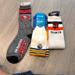 49ers Warriors Giants Socks