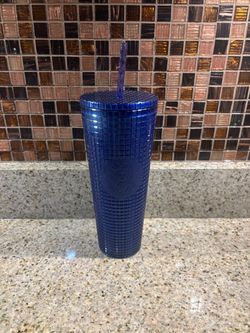 Starbucks Blue Grid Cold Cup Tumbler
