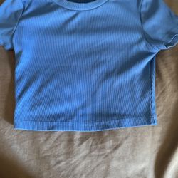 Baby Blue Crop Top