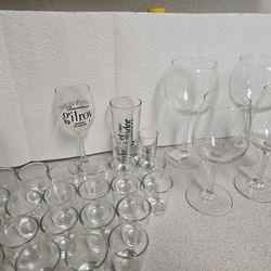 Shot Glasses And Wine Glasses 