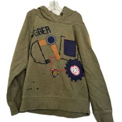 Next Olive Green Hoodie with Digger Design 
