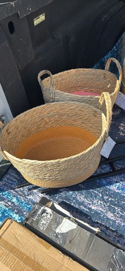 Two assorted wicker basket